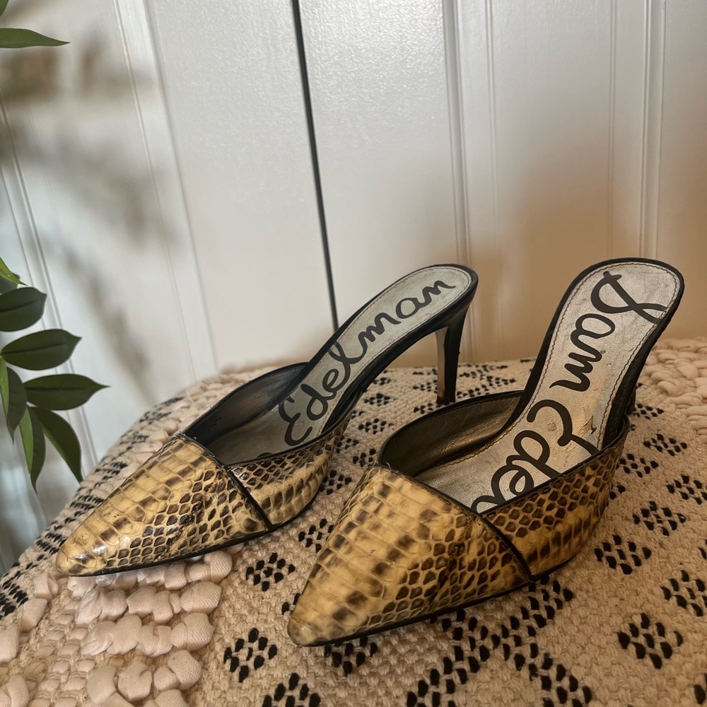 Sam Edelman Snake Print Heels